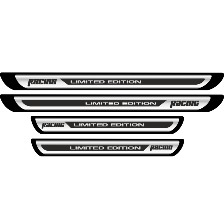 Set 4 bucati Protectii Praguri din autocolant Crom - Racing Limited Edition [1]