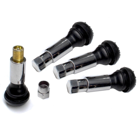 Set 4 Valve Metalice Cromate cu capac hexagonal [1]