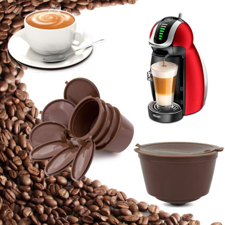 Accesorii Casa>Baie - Bucatarie - Set 5 capsule reutilizabile pentru Aparatele de Cafea Dolce Gusto (Espressoare Dolce Gusto)