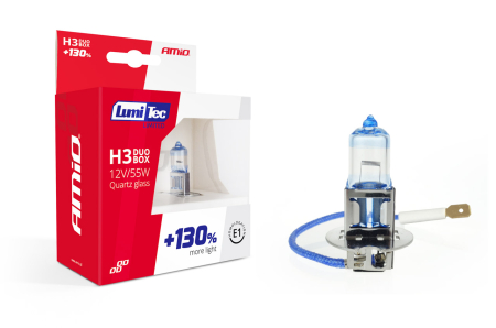 Accesorii Autoturisme - Set becuri cu halogen H3 12V 55W LumiTec LIMITED + 130% DUO BOX