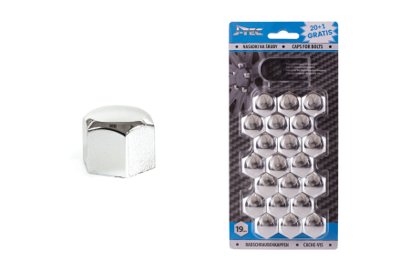 Capace Prezoane - Set capace prezoane 19 mm, culoare Crom