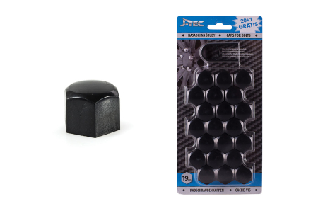 Capace Prezoane - Set capace prezoane 19 mm, culoare Negru