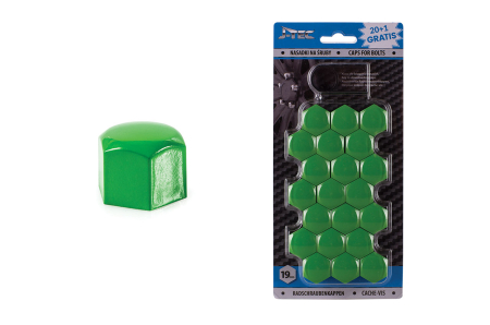 Capace Prezoane - Set capace prezoane 19 mm, culoare Verde