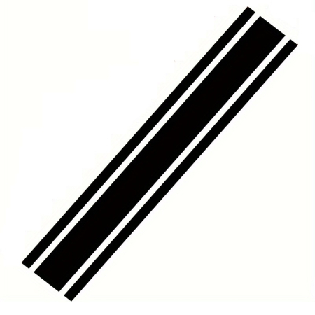 Sticker autoadeziv Tuning, model "Triple Stripes", dimensiune 125 x 22 cm, culoare Alba [1]