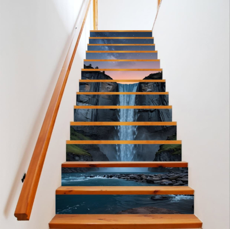 Stickere si Printuri - Sticker decorativ pentru scari interioare, print autoadeziv de inalta rezolutie, dimensine 200 x 124 cm, cod: AVX-STAIRS-16