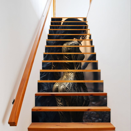 Stickere si Printuri - Sticker decorativ pentru scari interioare, print autoadeziv de inalta rezolutie, dimensine 200 x 124 cm, cod: AVX-STAIRS-20