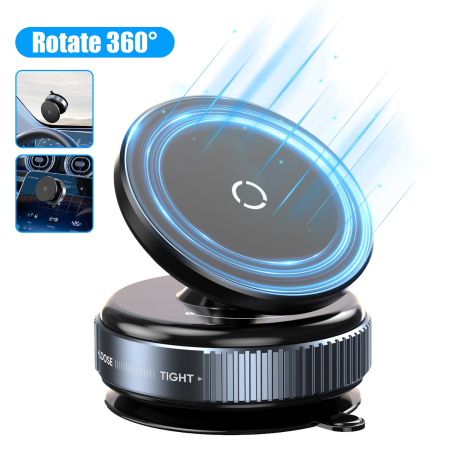 Suport Auto pentru Telefon, Magnetic, BYONDSELF®, Universal, Capacitate Portanta 7 kg, Multifunctional, Prindere pe Bord, Geam, Mobilier, Rotire 360°, Negru [7]