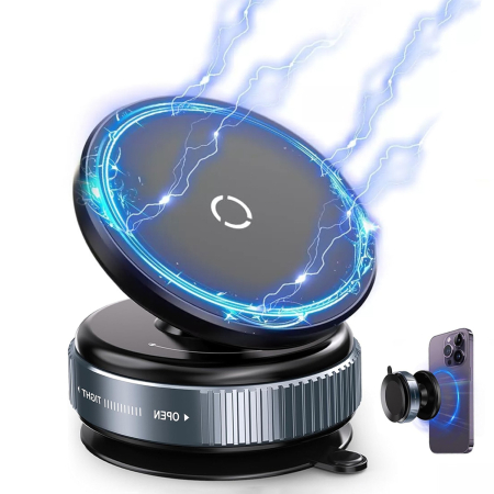 Suport Auto pentru Telefon, Magnetic, BYONDSELF®, Universal, Capacitate Portanta 7 kg, Multifunctional, Prindere pe Bord, Geam, Mobilier, Rotire 360°, Negru [6]