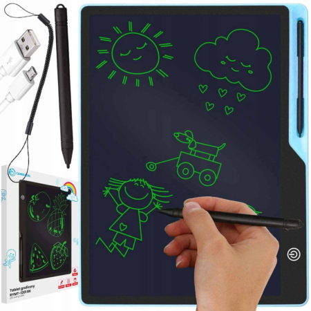 Birotica si Papetarie - Tableta grafica de 16" pentru copii, culoare Albastru, AVX-WT-RYMT-1201-BK-BLUE