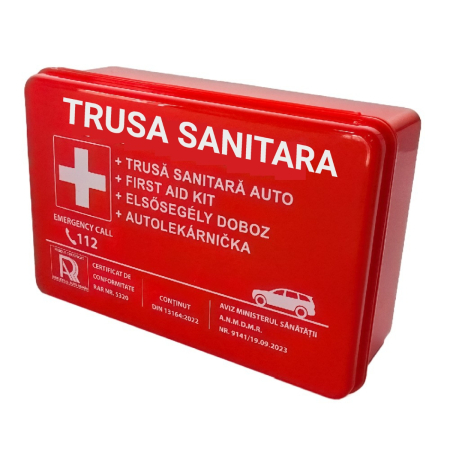 Siguranta Auto - Trusa auto de prim ajutor Omologata RAR, Certificata DIN13164