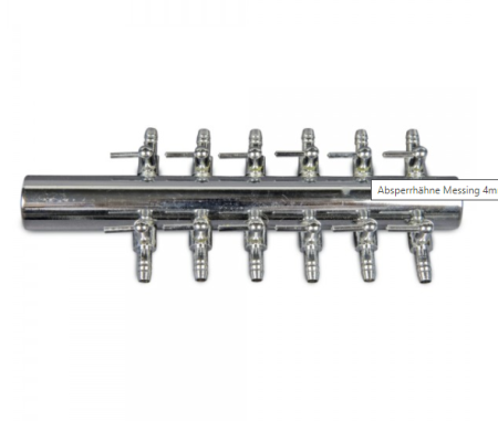 Aerare iazuri - Distribuitor aer cu 12 robineti din inox