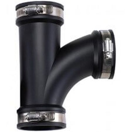 Fitinguri PVC si Robineti - Teu flexibil de 50 mm cu coliere