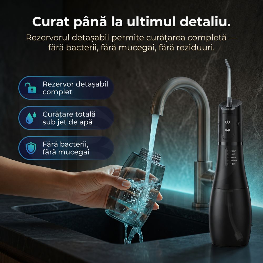 Design inteligent cu rezervor de apă complet detașabil și lavabil al irigatorului portabil iBLU smart