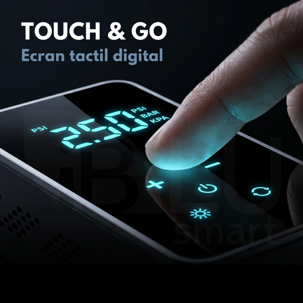 Ecran digital full-touch al compresorului iBLU smart