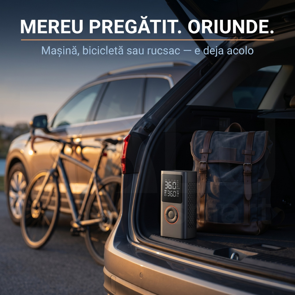 Compresor auto portabil iBLU smart — mereu pregătit pentru orice drum
