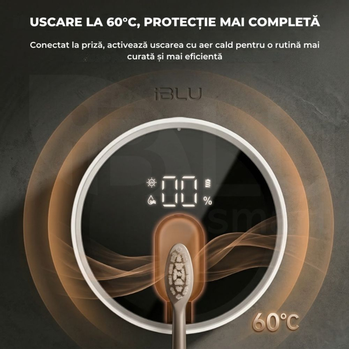 Sterilizator UV pentru o Periuță de Dinți, Senzor Deschidere-Închidere Automată, Alb [5]