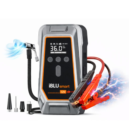 Redresoare și Startere Auto - Jump Starter Auto iBLU 1000A cu Compresor și Powerbank