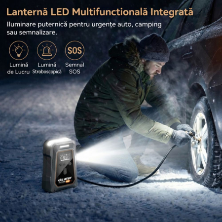 Jump Starter Auto iBLU 1000A cu Compresor și Powerbank [3]