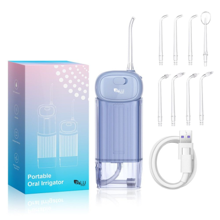 Toate Produsele - Irigator Oral iBLU Smart – Mini, UV, 4 Capete, 4 Moduri, Rezervor Retractabil