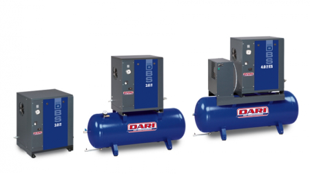 Compresoare de aer cu surub - Compresoare cu șurub DARI DBS 2,2–18,5 kW / simplu / cu uscător prin refrigerare / cu butelie si uscător prin refrigerare