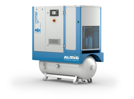 Compresoare de aer - Compresor de aer cu șurub cu turație variabilă + butelie de aer + uscător prin refrigerare