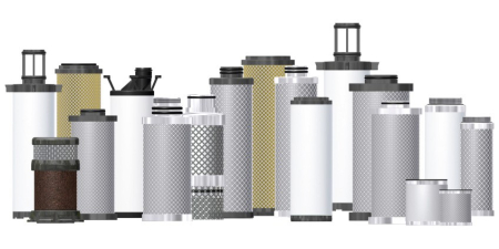 Filtrare - Element filtrant filtru de linie - ciclonic, prefiltru (1 / 3 / 5 micron), microfiltru coalescent (0,1 / 0,01 micron), carbune activ
