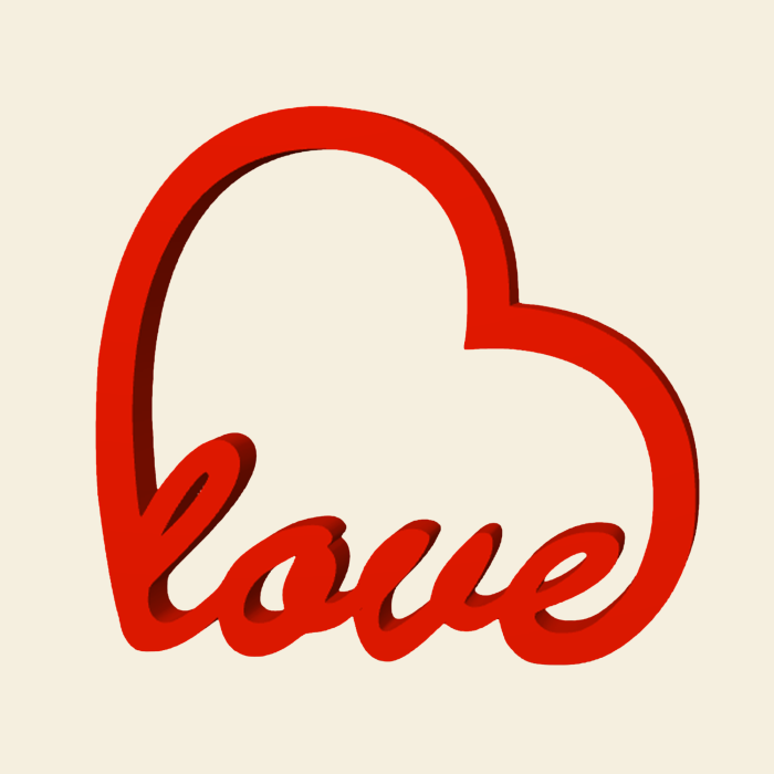 Decor Inimă cu mesaj Love – Valentine’s Day Idearium [2]