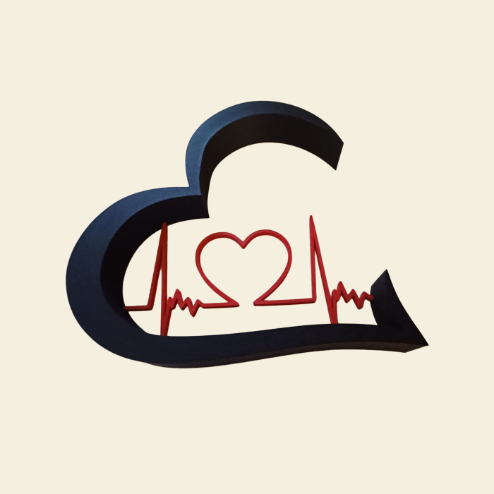 Decor Inimă Line Art cu puls – Idearium [2]