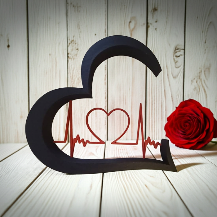 Decor Inimă Line Art cu puls – Idearium [5]