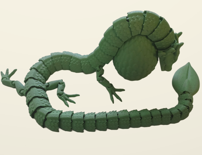 Dragon articulat 3D cu ou de dragon infiletabil și pui – Idearium [3]