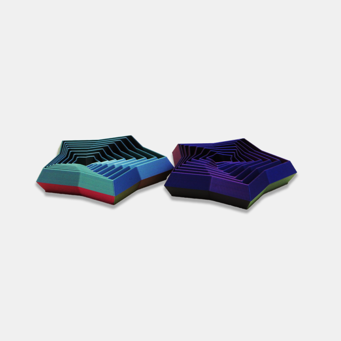Stea hipnotică interactivă 3D – obiect geometric cu iluzie optică Idearium [4]