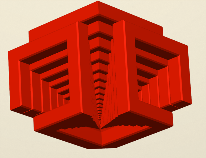 Structură geometrică demonstrativă 3D cu iluzie optică – Idearium [5]