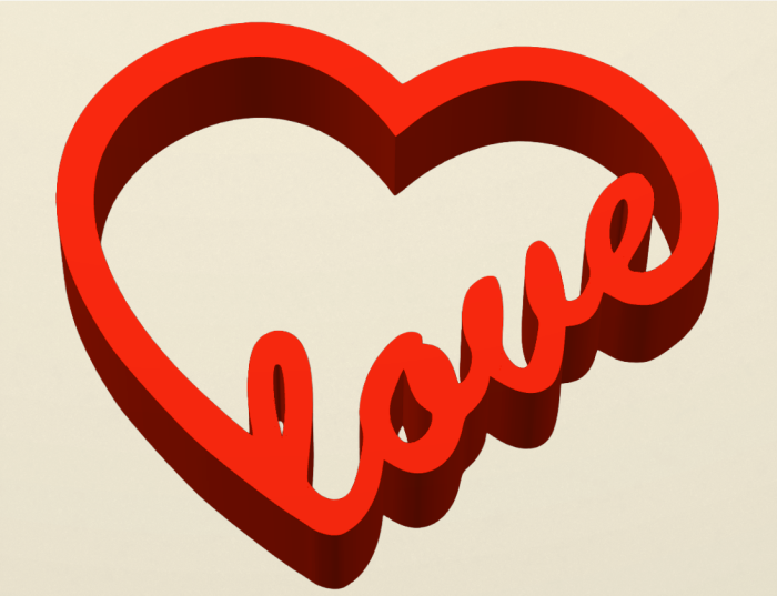 Decor Inimă cu mesaj Love – Valentine’s Day Idearium [5]