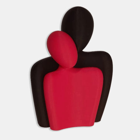 Decoruri & Sculpturi - Decor Cuplu Contrast roșu-negru – Idearium