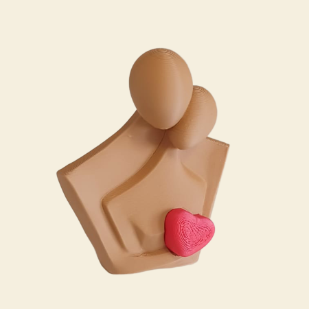 Valentine’s - Bust Cuplu cu Inimă – Idearium