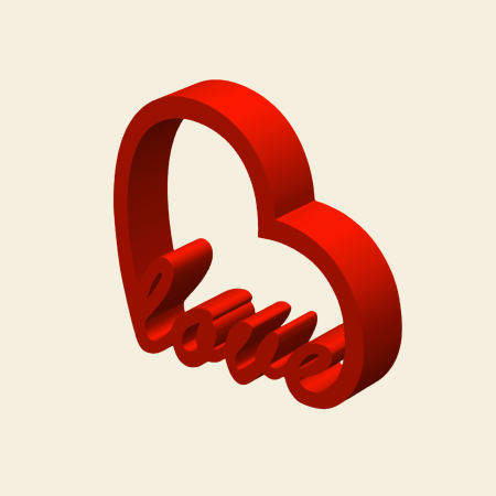 Valentine’s - Decor Inimă cu mesaj Love – Valentine’s Day Idearium