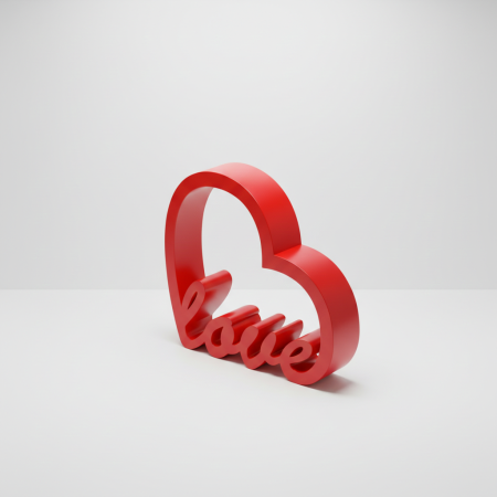 Valentine’s - Decor Inimă cu mesaj Love – Valentine’s Day Idearium