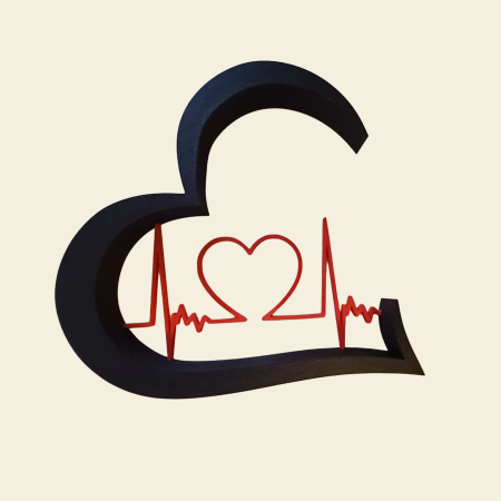 Valentine’s - Decor Inimă Line Art cu puls – Idearium