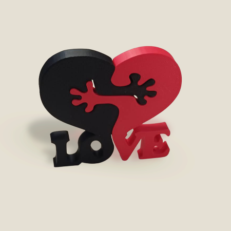 Decoruri & Sculpturi - Decor Inimă Puzzle cu mesaj „LOVE” – Idearium