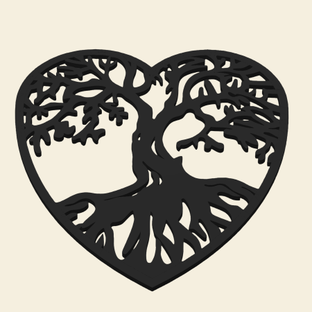 DESIGN & HOME - Decor perete Copacul Vieții Idearium – Yin & Yang 23 cm