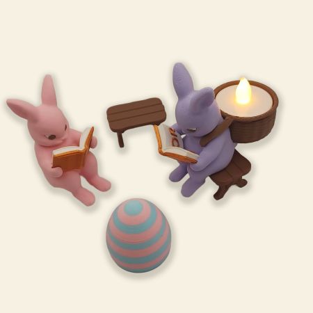 Primăvară & Paște - Set Iepurași Citind Povestea lui Lior Idearium