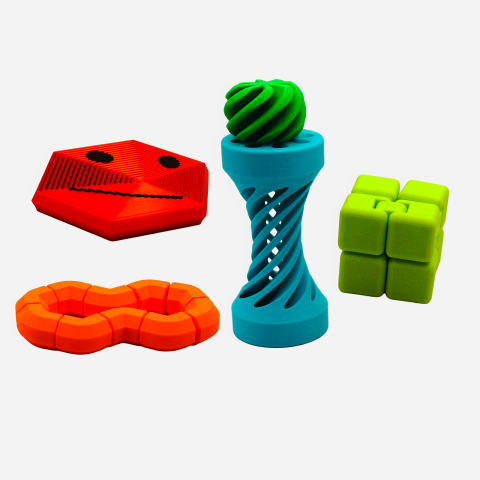 Geometrie Interactivă & Fidget - Set Cadou Anti-plictiseală Junior 5+ – Fidgeturi Copii | Idearium