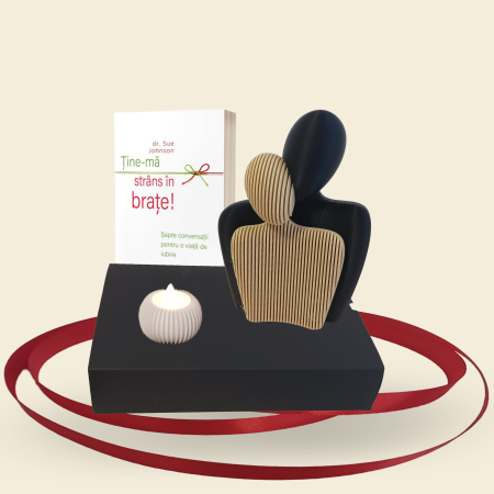 Valentine’s - Set cadou Decor Cuplu Bej-negru – Idearium