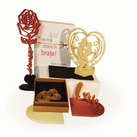 Valentine’s - Set Cadou Delicatețe – Mov & Bej | Idearium