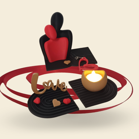 Valentine’s - Set Cadou Seri Împreună Roșu & Negru – Idearium