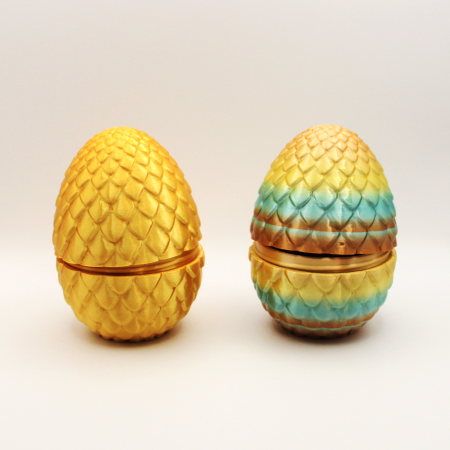 Dragoni & Creaturi Mistice - Ou de Dragon Gigant Înfiletabil Auriu și Rainbow – Idearium