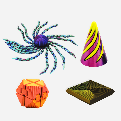 Geometrie Interactivă & Fidget - Set Premium Fidgeturi „Hypnotic Flow” 9+ – Relaxare & Focus | Idearium