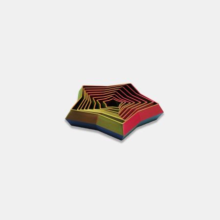 Geometrie Interactivă & Fidget - Stea hipnotică interactivă 3D – obiect geometric cu iluzie optică Idearium