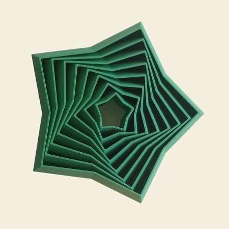 SCIENCE & EXPLORE - Stea hipnotică interactivă 3D – obiect geometric cu iluzie optică Idearium