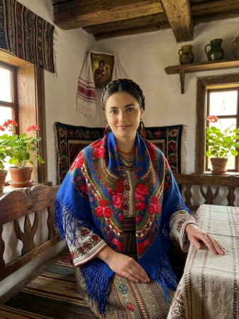Basmale - Șal tradițional model deosebit